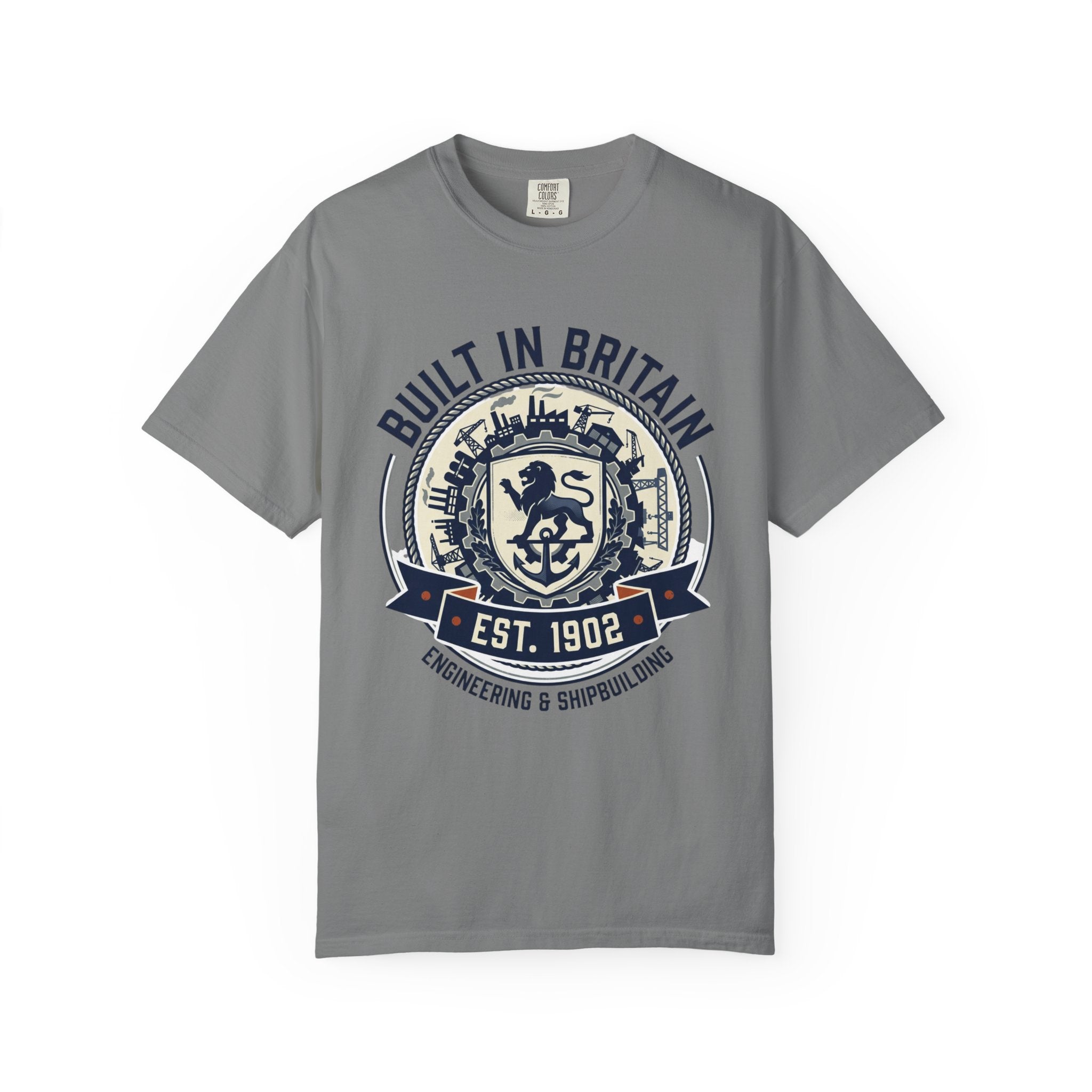Built in Britain T‑Shirt — Vintage British Crest Tee (Est. 1902)