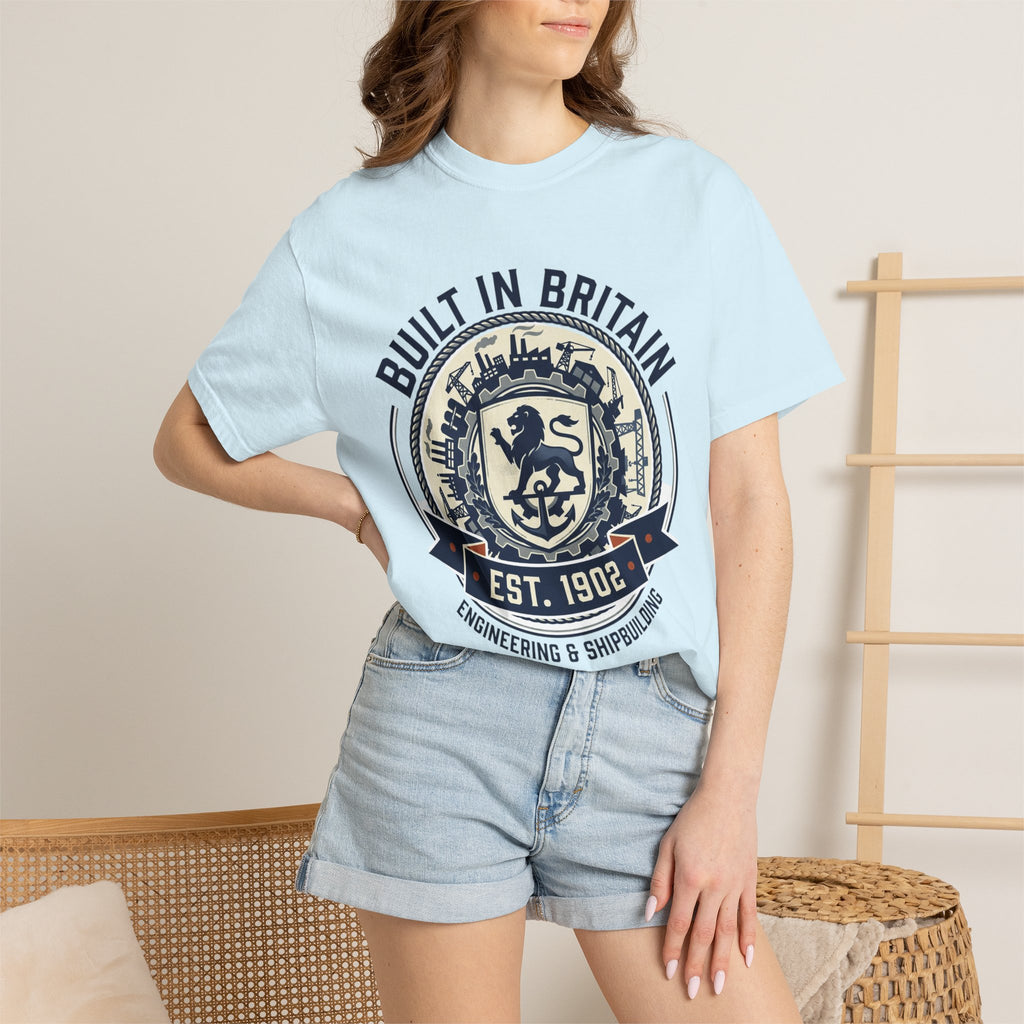 Built in Britain T‑Shirt — Vintage British Crest Tee (Est. 1902)