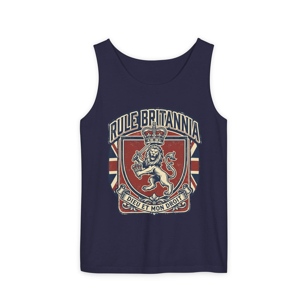 British Patriotic Print Tank Top — 'Patriotic' Slogan