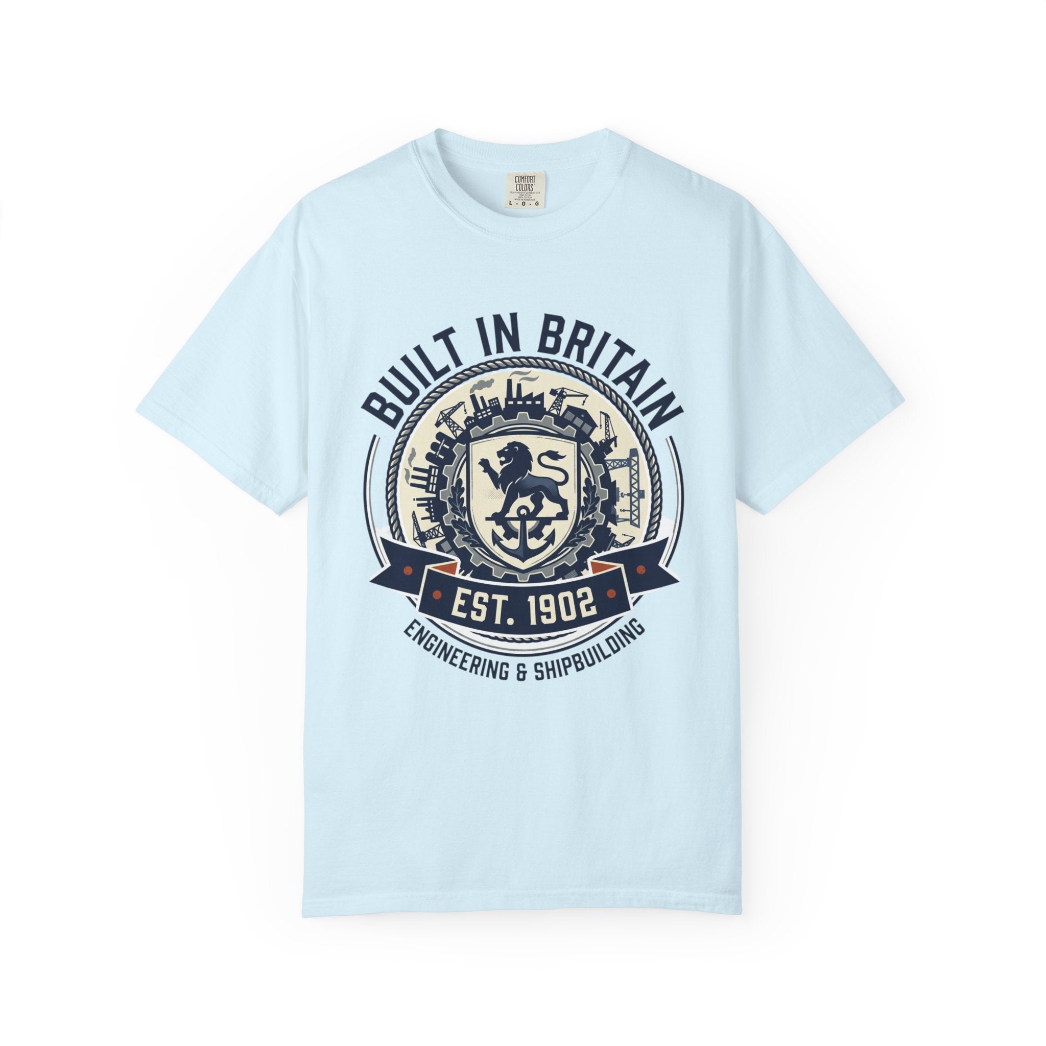 Built in Britain T‑Shirt — Vintage British Crest Tee (Est. 1902)