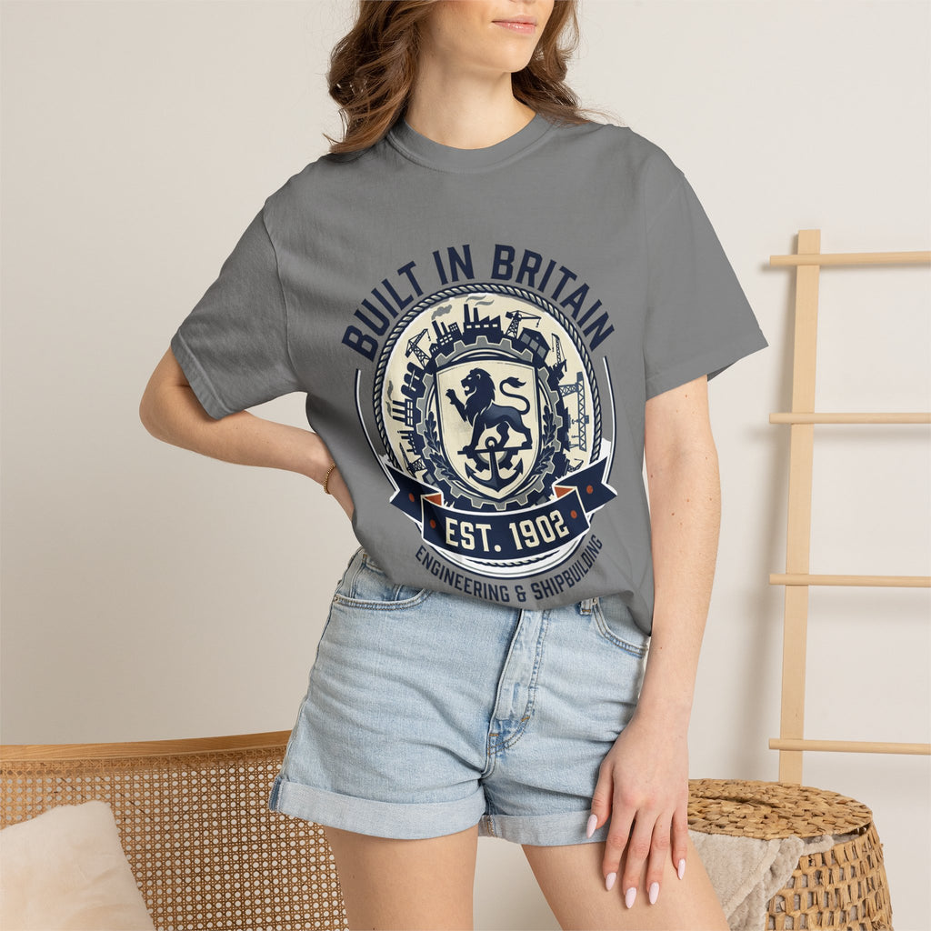 Built in Britain T‑Shirt — Vintage British Crest Tee (Est. 1902)