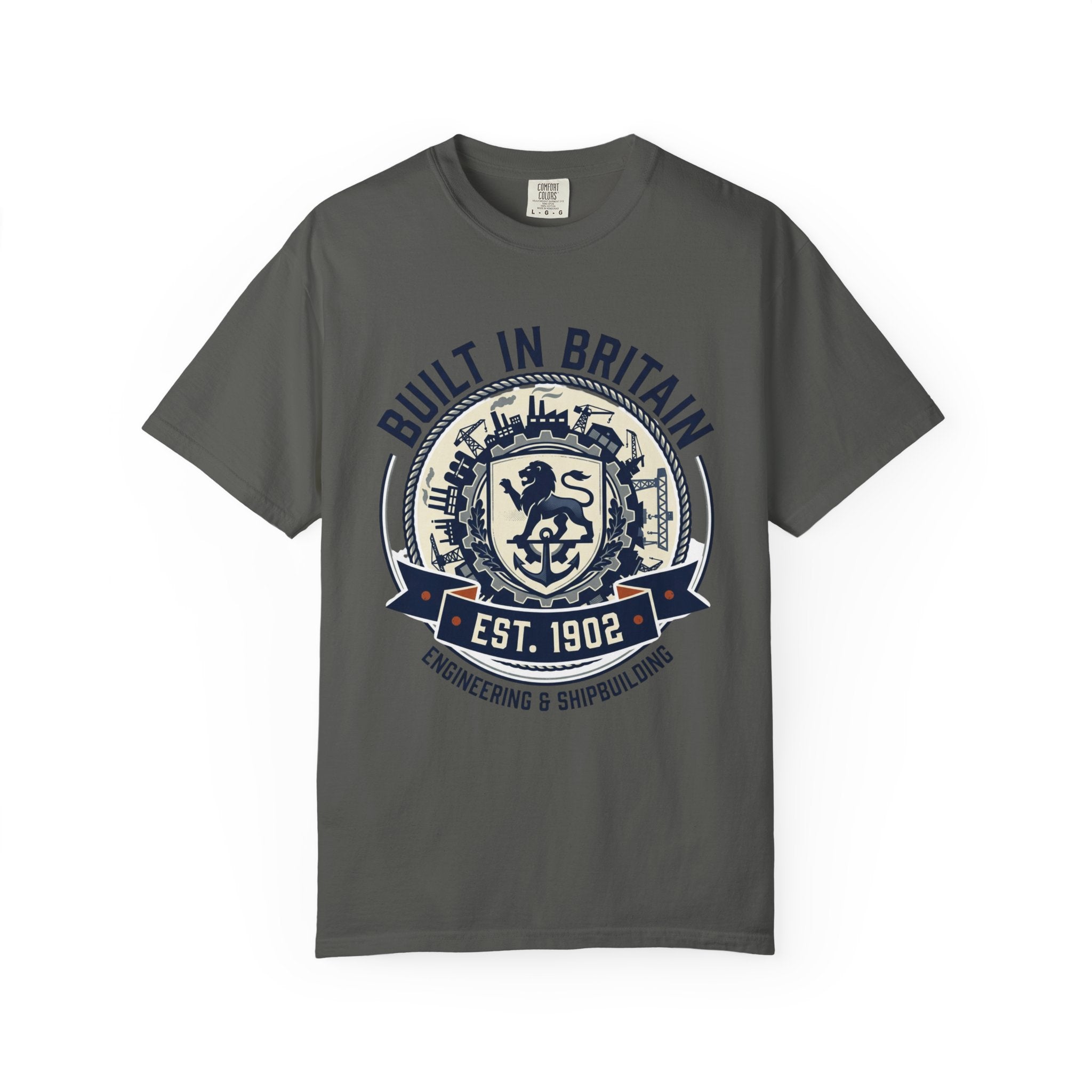 Built in Britain T‑Shirt — Vintage British Crest Tee (Est. 1902)