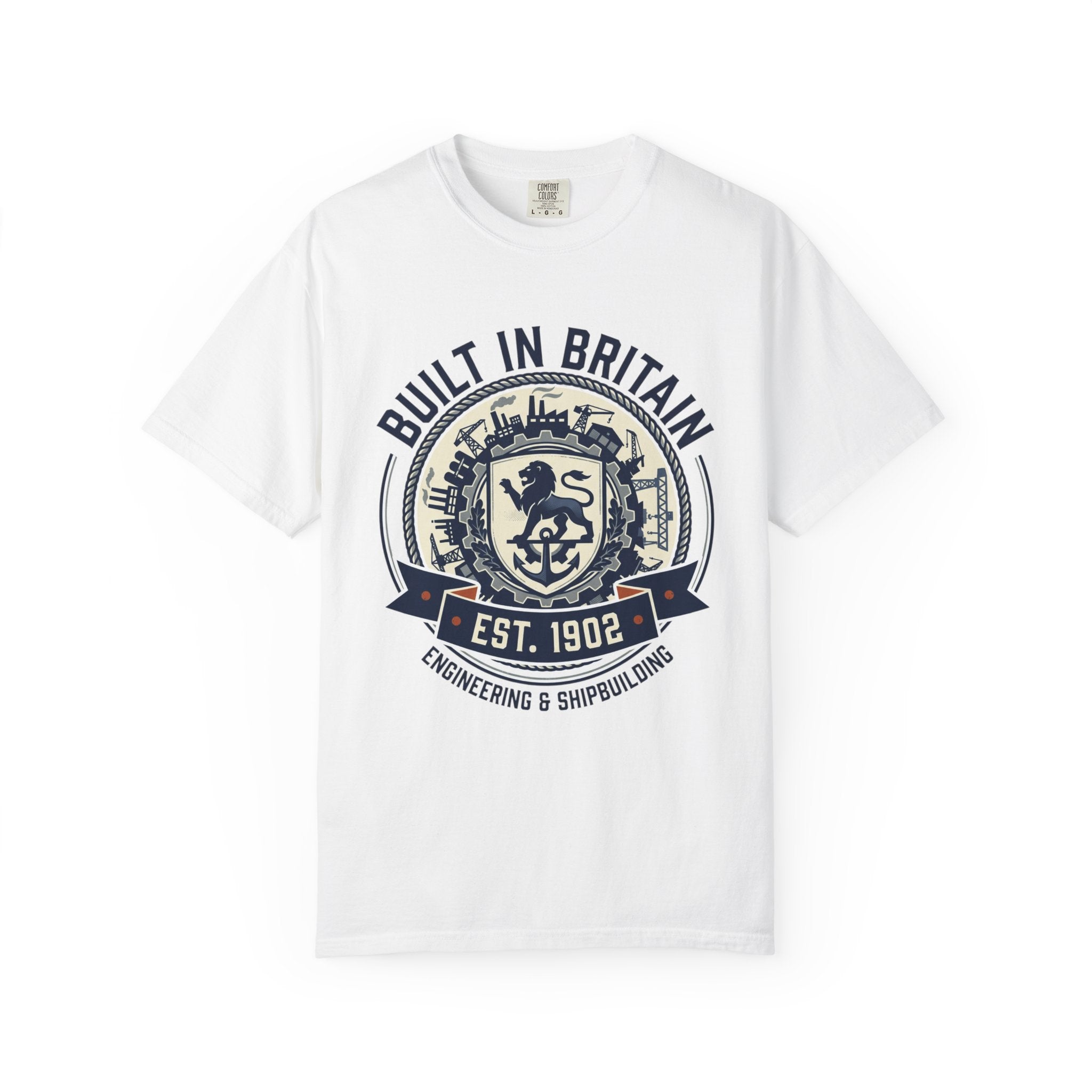 Built in Britain T‑Shirt — Vintage British Crest Tee (Est. 1902)