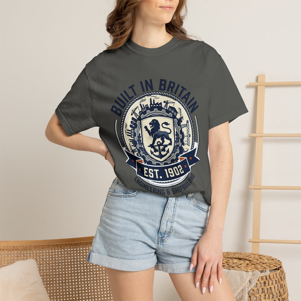 Built in Britain T‑Shirt — Vintage British Crest Tee (Est. 1902)